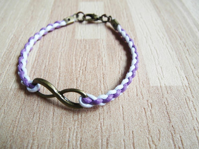 Unlimited (woven style)/ hand-knitted anklet - Other - Other Materials Purple