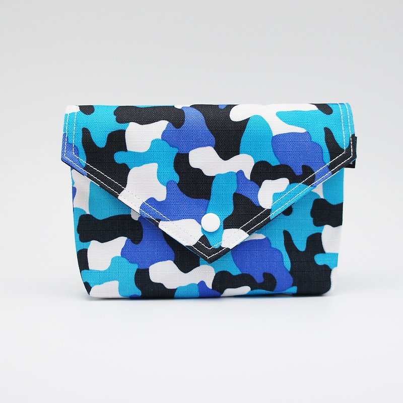 BLR BB BAG [ Blue Camouflage ] - กระเป๋าคลัทช์ - เส้นใยสังเคราะห์ สีน้ำเงิน
