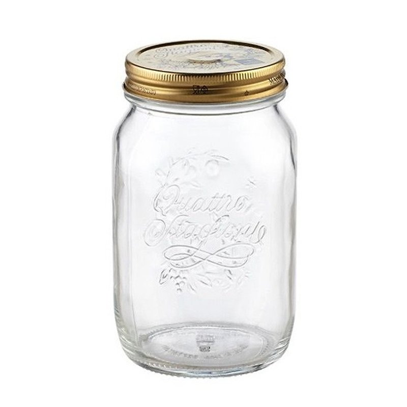 1000cc tank [MSA] retro salad special glass engraving glass jars Salad Snacking necessary tank salad SALAD in a JAR (excluding drinks fruit without straw) - Other - Glass Yellow
