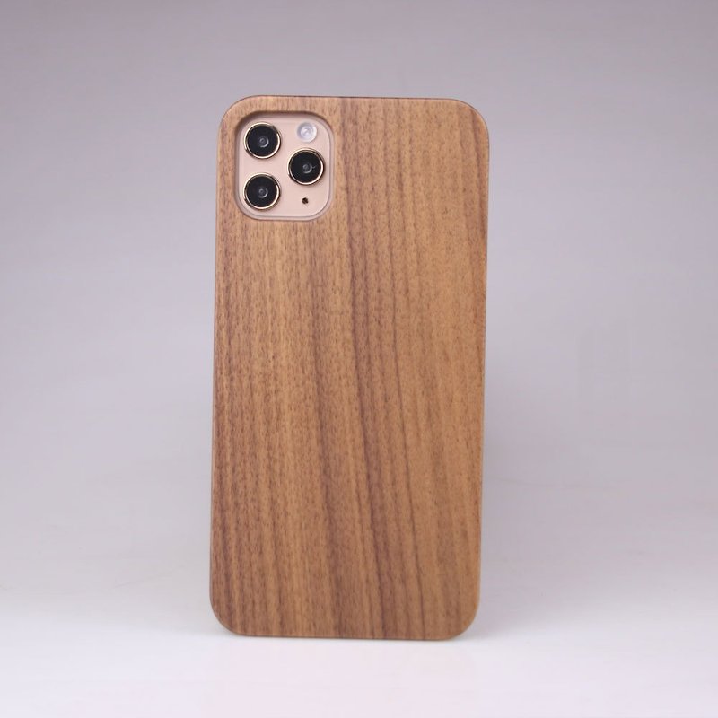 Walnut Wood phone Case Cover iPhone 14 13 12 11 mini Pro Max X XR XS 8 7 plus - เคส/ซองมือถือ - ไม้ สีนำ้ตาล
