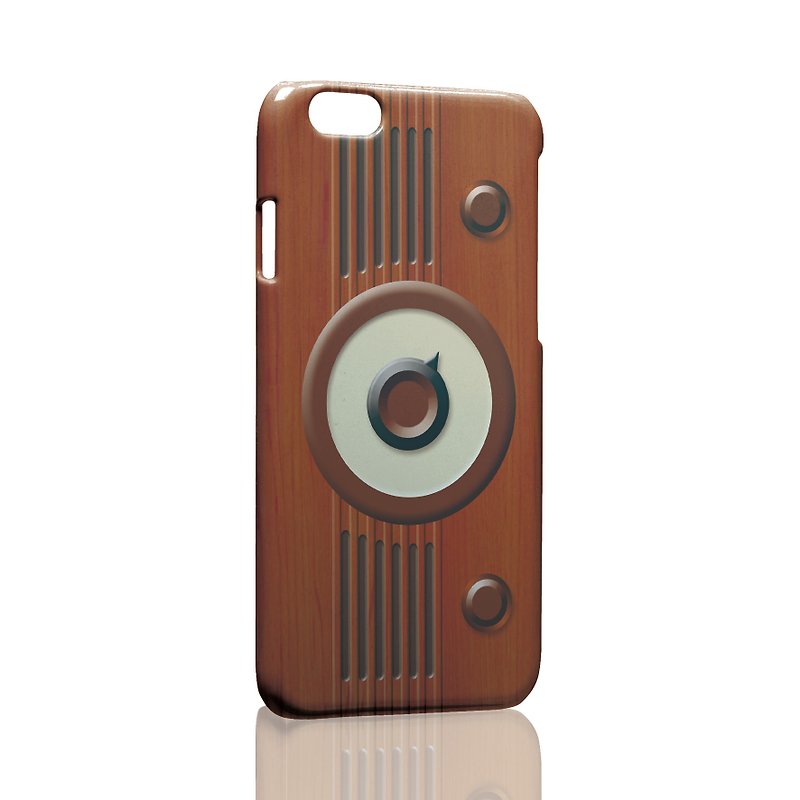 模造の木のラジオiPhone X 8 7 6sプラス5sサムスンノートS9モバイルシェル - スマホケース - プラスチック ブラウン