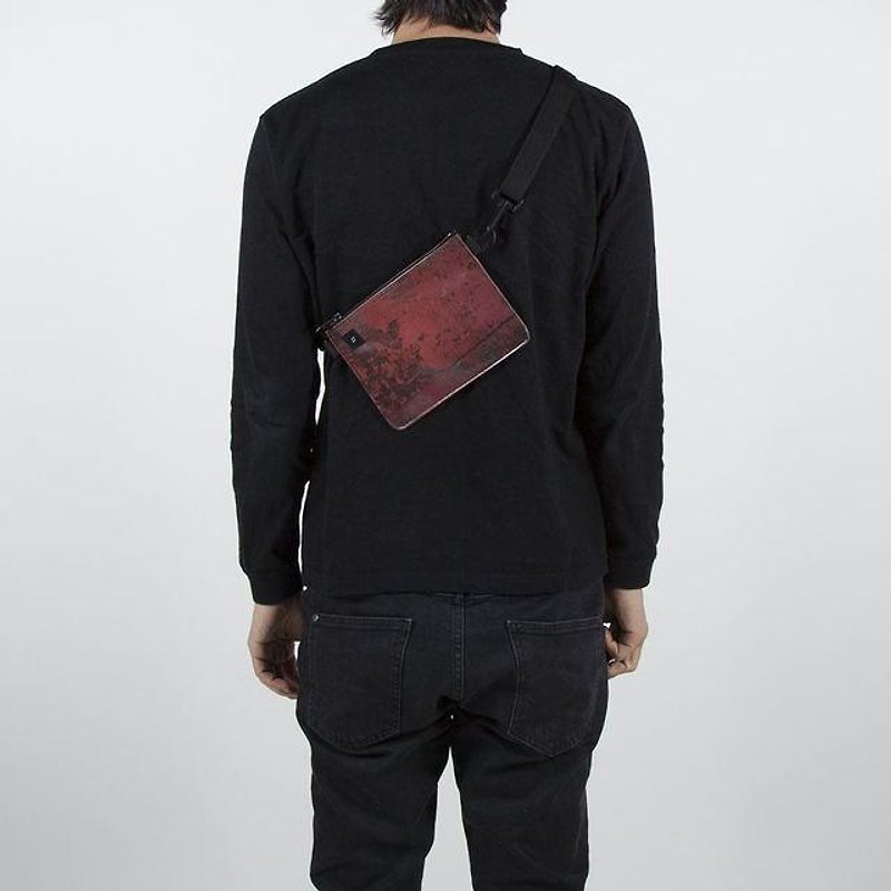 【lightweight! 95g】 Red asphalt shoulder bag mini - Handbags & Totes - Other Materials 