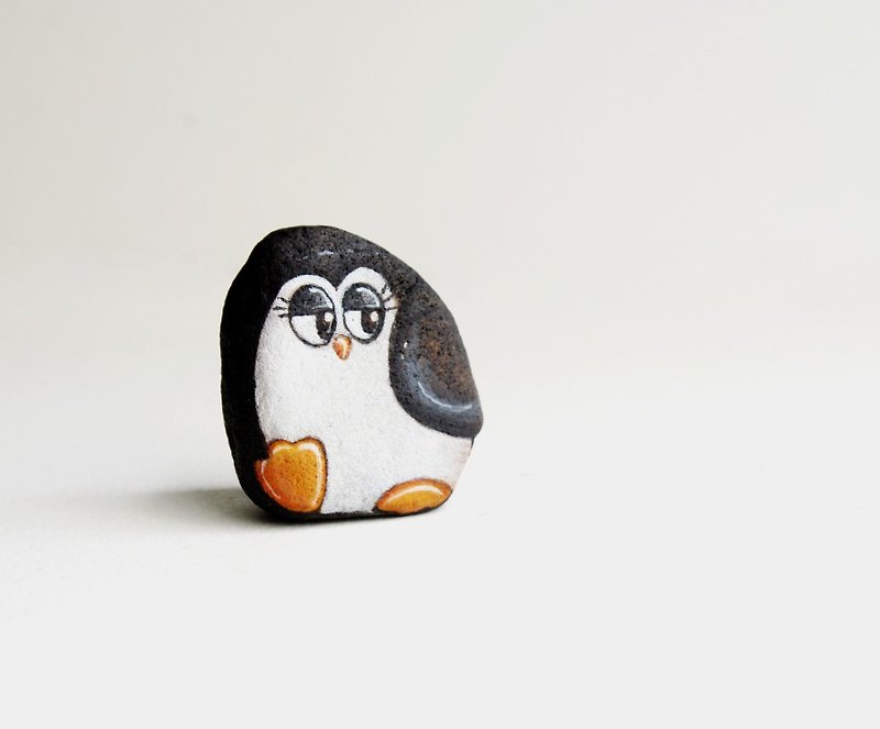 Penguin (Stone painting) - Other - Waterproof Material Multicolor