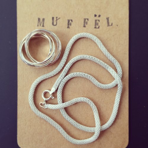 Muffel Store MUFFëL 925 Silver 純銀系列 - Italian Forever 連7環介子項鍊