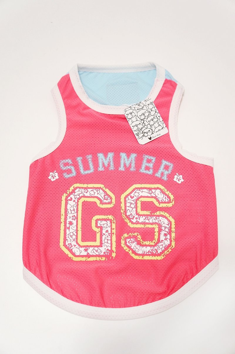 (Sold out) Pet Sports Vest - Summer Fug - Pink L - ชุดสัตว์เลี้ยง - วัสดุอื่นๆ สึชมพู