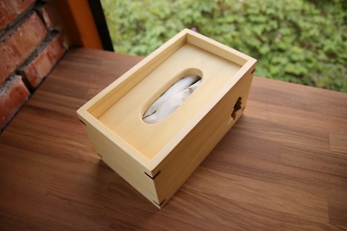 木樂館 Happy Wood 【阿拉斯加扁柏】小樹原木衛生紙盒