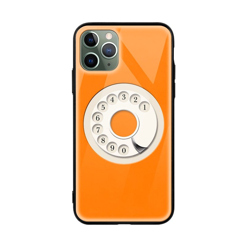 Hello! 橙色電話盤 Orange Retro Dial Custom Print iPhone Samsung 手機殼 phone case - Phone Cases - Plastic Orange