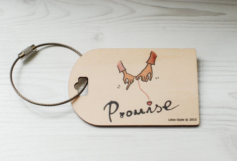 [Luggage Tag]Promise - Luggage Tags - Wood White