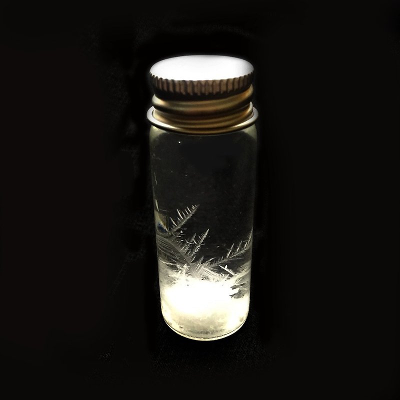 Weather forecast Storm Glass The beauty of crystallization is snowing wherever it goes. Taiwan limited sale mini weather bottle with aluminum cap - Items for Display - Glass White