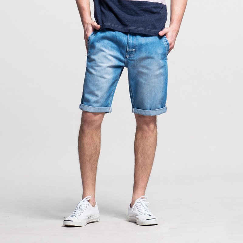 Mens denim shorts - in blue NOVI - Men's Pants - Other Materials Blue