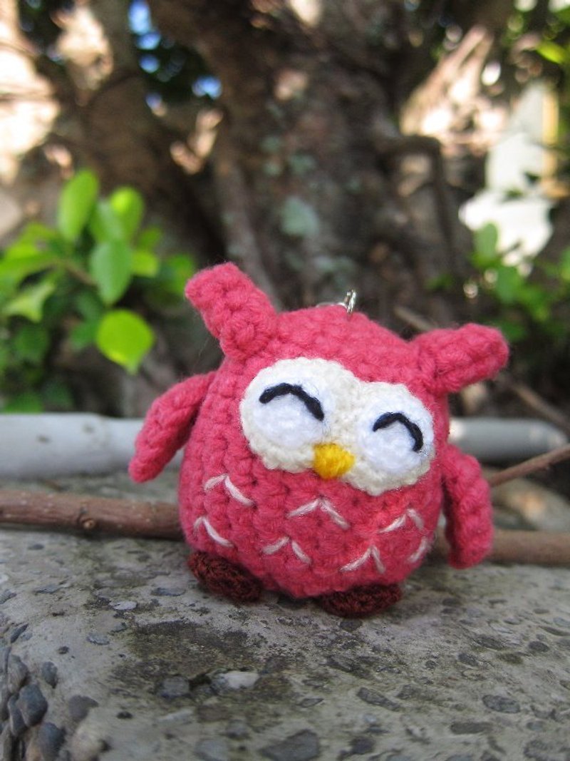 Q version of Owl. Charm. key ring - Charms - Other Materials Multicolor