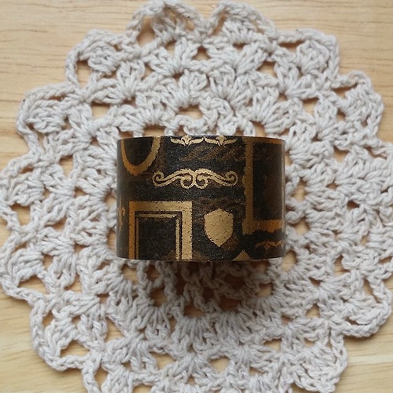mt foil and paper tape fab charge [decorative frame (MTHK1P04)] produce finished products - Washi Tape - Paper Brown