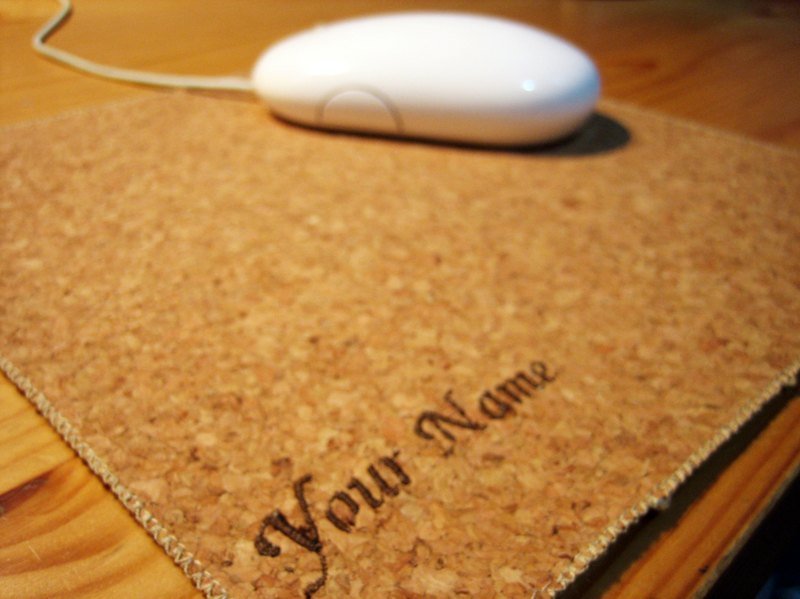 Paralife Custom Handmade Cork Mouse Pad (custom made size) - Other - Plants & Flowers Brown