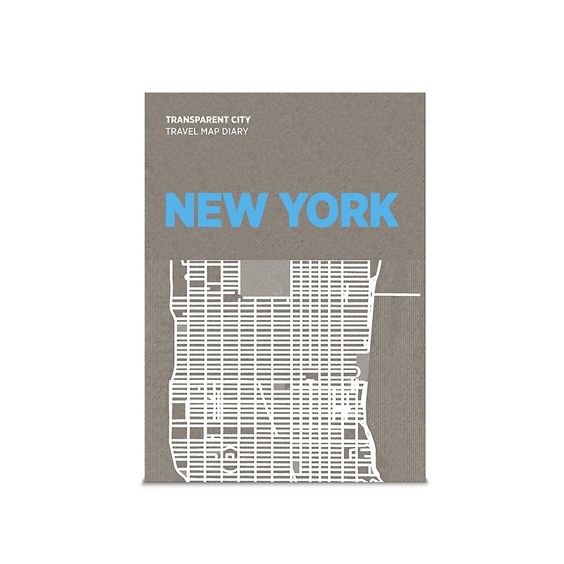 パロマー│都市の透明な地図を描く（ニューヨーク） - 地図 - 紙 グレー
