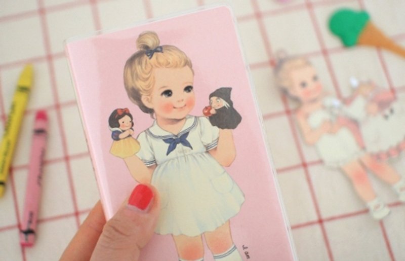 South Korea [Afrocat] paper doll mate pocketbook.2 <Julie> portable notebook cute hand-made creative - สมุดบันทึก/สมุดปฏิทิน - กระดาษ สึชมพู