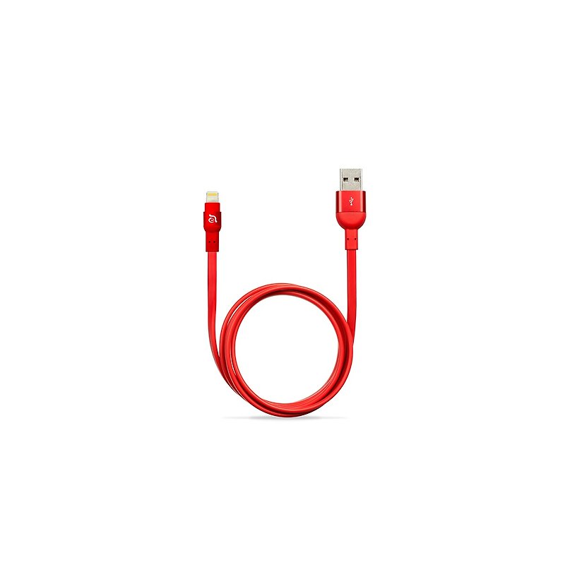 [Lightning - USB] PeAk metal flat transmission line 120cm red 4714781443500 - Other - Other Metals Red
