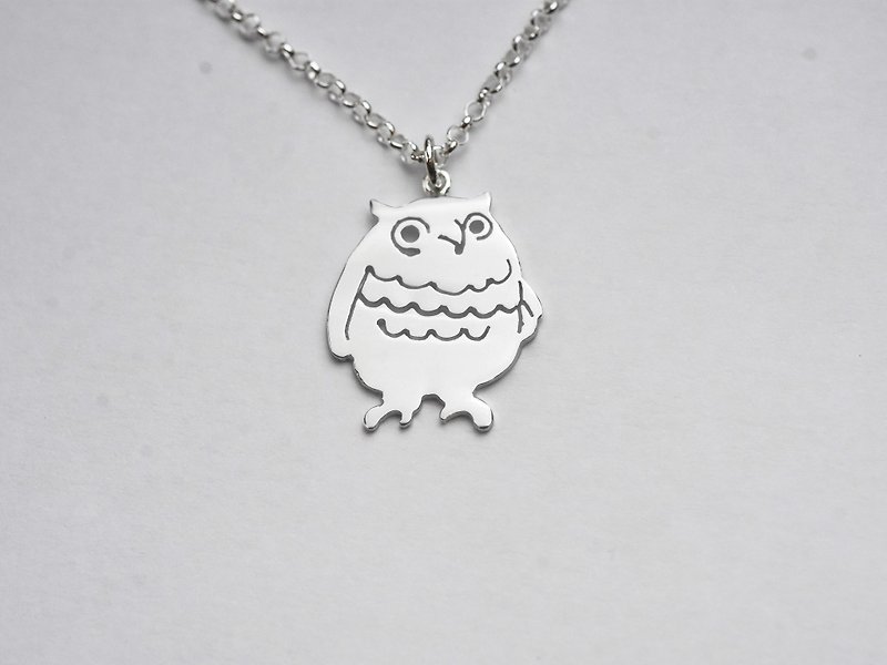 Owl – Classic animal hollow series (925 silver necklace) - Cpercent handmade - Necklaces - Sterling Silver Silver