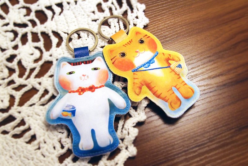 [Cattitude] Cat Key Ring Key Ring Key Ring A total of 2 - Keychains - Other Materials Multicolor