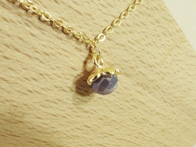 川手【結果】藍紫鱗光角珠 金 手鍊 - 手鍊/手環 - 其他材質 紫色