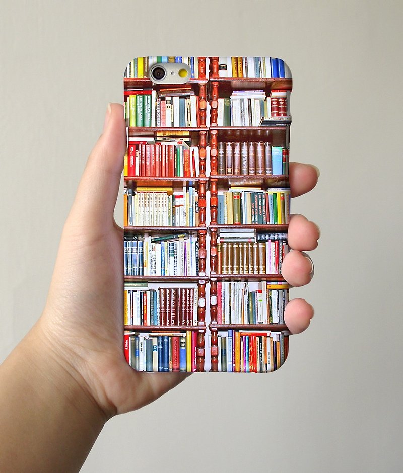 bookshelf 3D Full Wrap Phone Case, available for  iPhone 7, iPhone 7 Plus, iPhone 6s, iPhone 6s Plus, iPhone 5/5s, iPhone 5c, iPhone 4/4s, Samsung Galaxy S7, S7 Edge, S6 Edge Plus, S6, S6 Edge, S5 S4 S3  Samsung Galaxy Note 5, Note 4, Note 3,  Note 2 - อื่นๆ - กระดาษ 