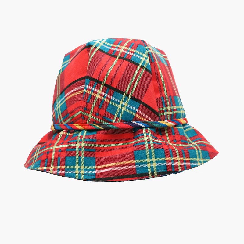 BLR free shipping hand-made double-sided printing is not wearing a hat store pick colorful checkered paragraph deals - Hats & Caps - Other Materials Red
