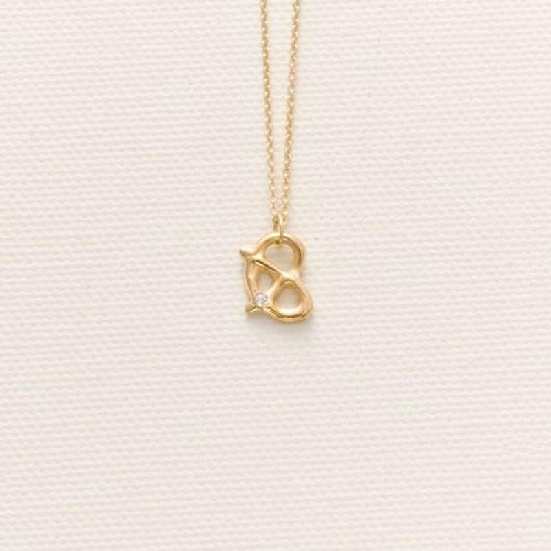 Pretzel necklace - Necklaces - Sterling Silver Gold