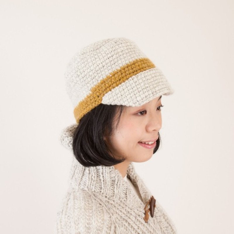 地球樹fair trade-「帽子系列」-手編羊毛帽(只剩白色) - 帽子 - 其他材質 