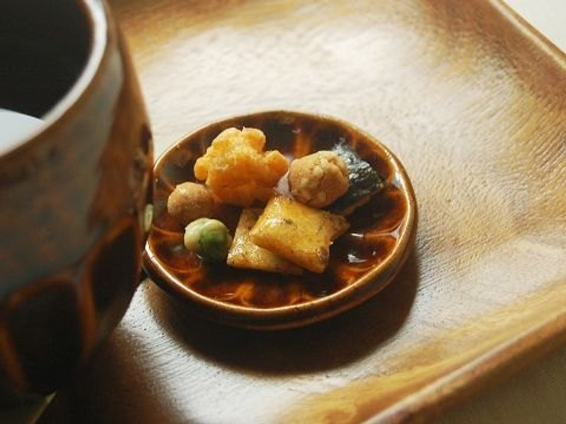 Cute little breeze series of hand cut lines decorative jelly beans dish / coffee - Teapots & Teacups - Other Materials Brown