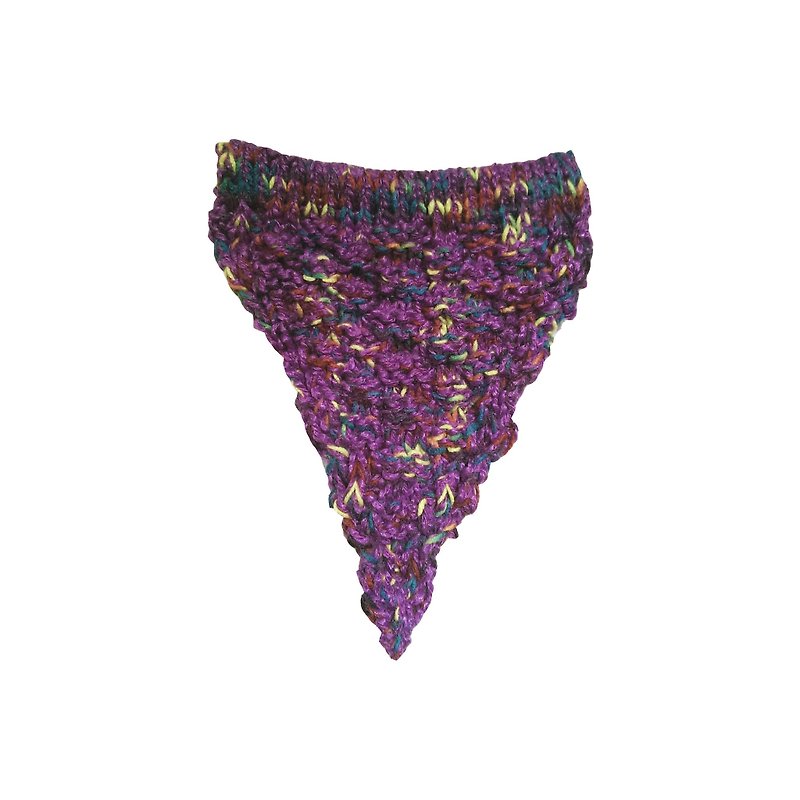 Lan Yarn Triangle Flag-Bright Purple Background - Items for Display - Other Materials Purple