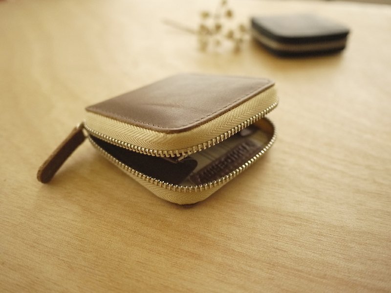 Coin Purse-Coffee - Other - Genuine Leather 