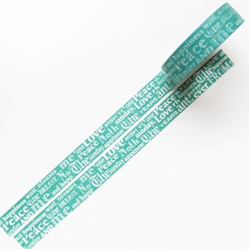 Aimez le style 和紙膠帶 (01382 英文字型-綠色) - マスキングテープ - 紙 グリーン