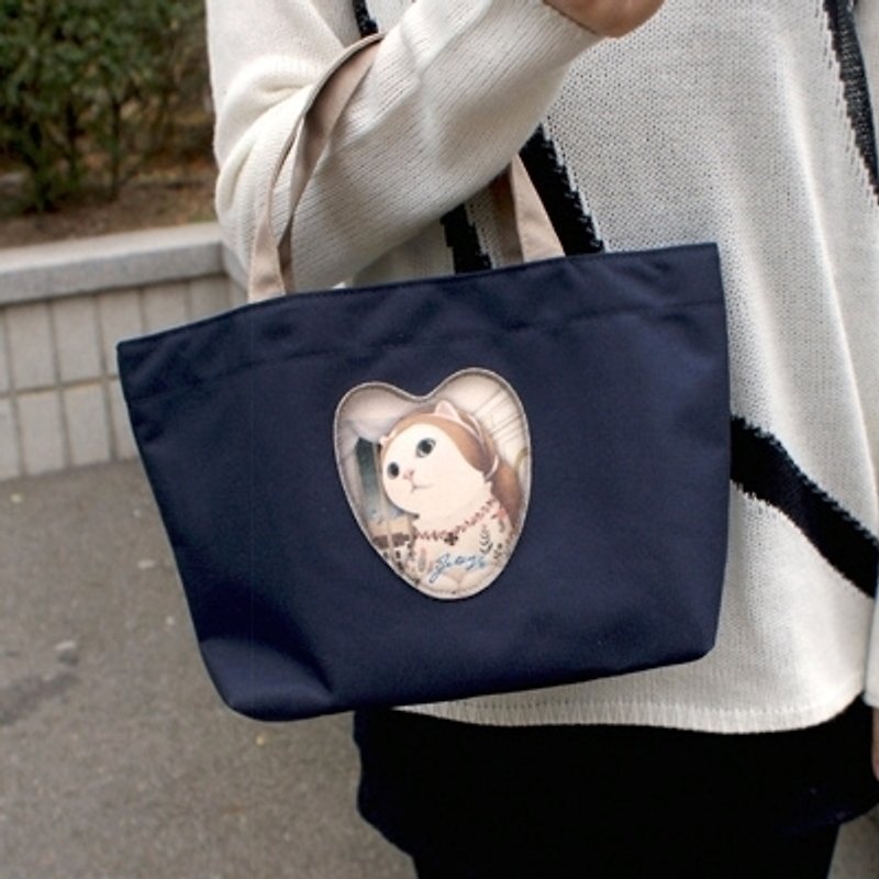 Jetoy, choo choo sweet cat hand Natuo Te package _Juliet (navy) (J1406102) - Handbags & Totes - Other Materials Blue