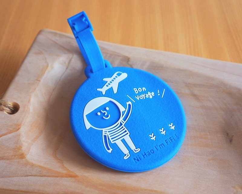 Travel with FiFi - Luggage Tag Blue - Luggage Tags - Silicone Blue