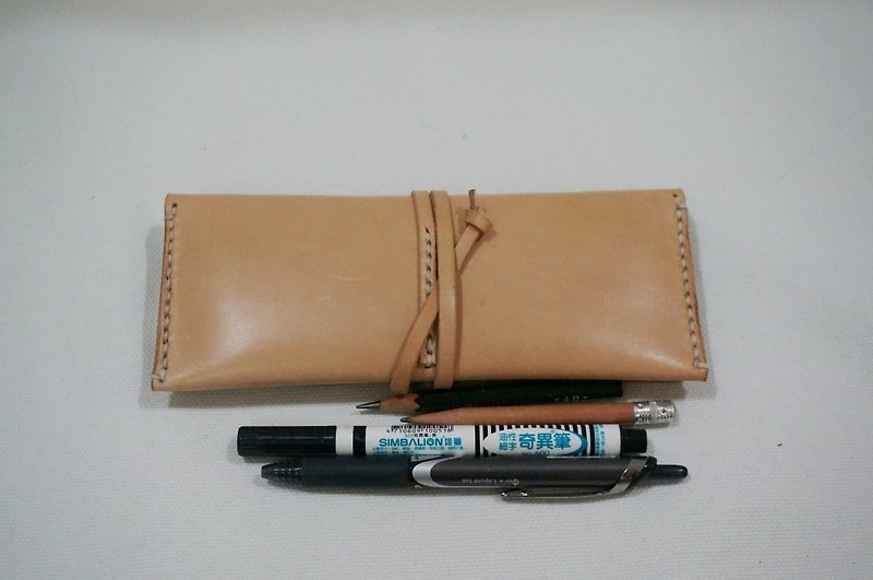 Undyed original leather pen tape - Pencil Cases - Genuine Leather 