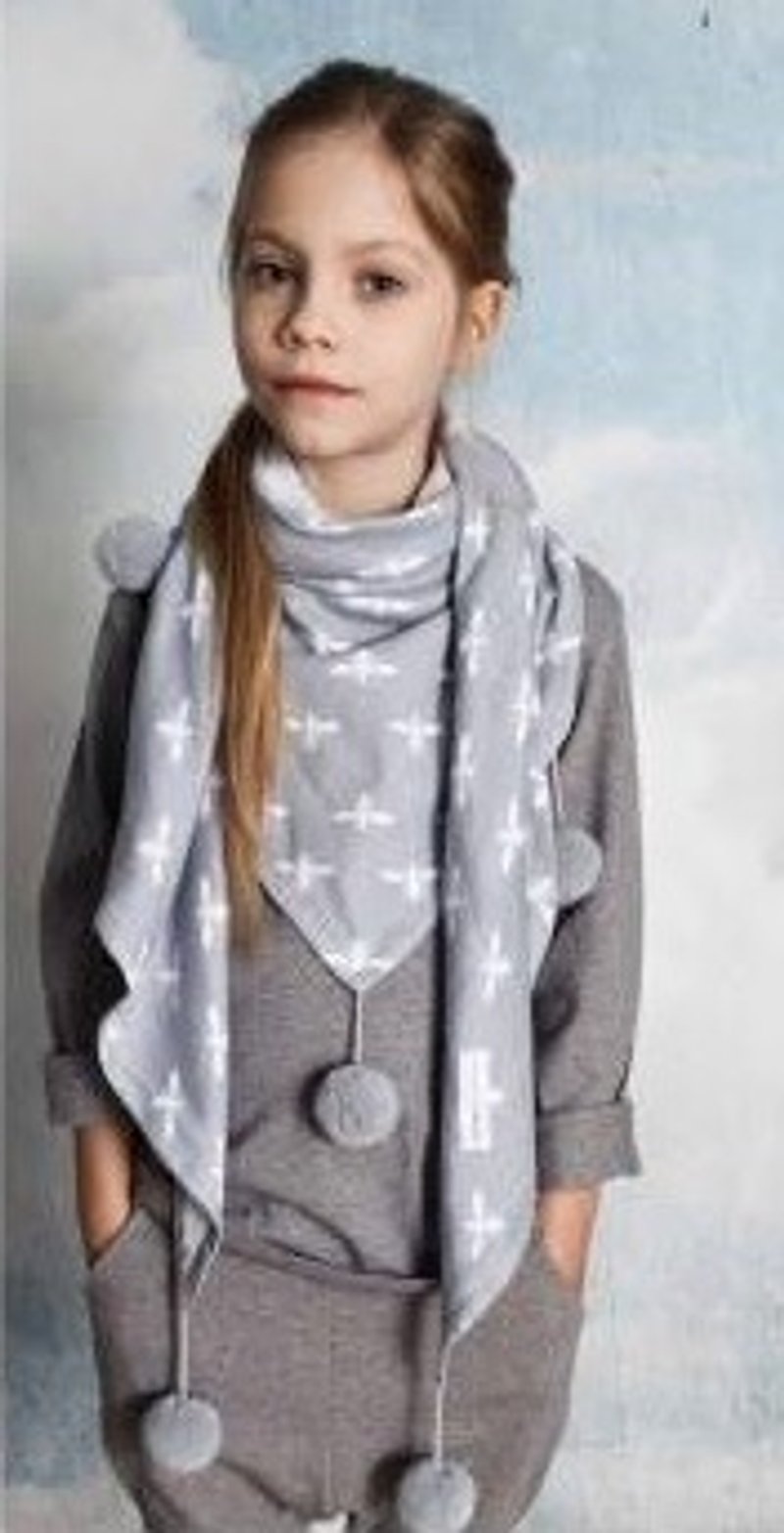 2015 spring and summer nosweet grey full version dragonfly scarf - Bibs - Other Materials Gray