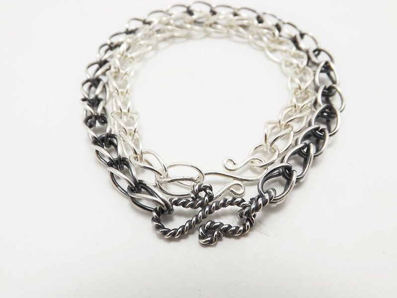 Belongs to our silver bracelet - fat bracelet - Bracelets - Other Metals White