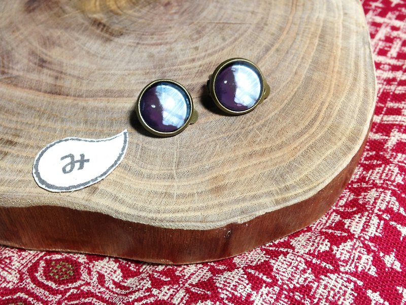 【Earrings】Mr. Miyato’s secret*Can be changed to clip style - Earrings & Clip-ons - Other Metals Blue
