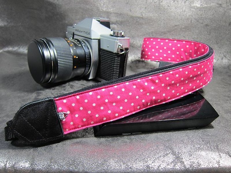 "粉紅點點"減壓背帶 相機 烏克麗麗 吉他 push bike  Camera  Strap - 證件套/卡套 - 其他材質 