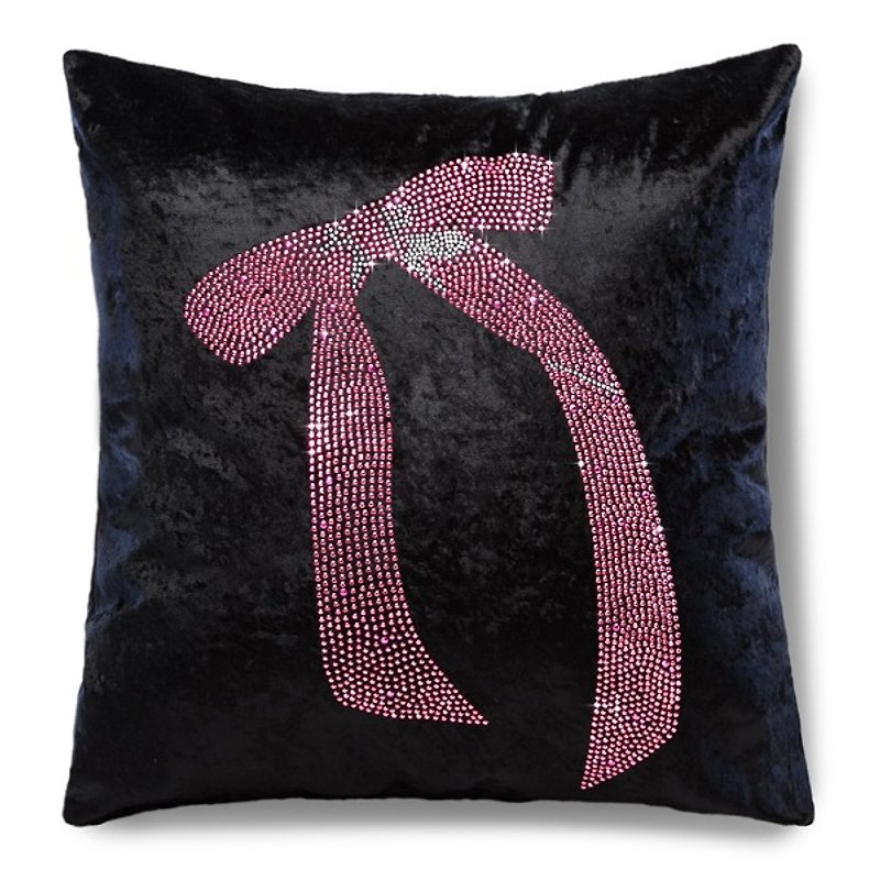 【GFSD】Rhinestone Boutique-Romantic Series Pillow-Bowknot - Pillows & Cushions - Other Materials Black