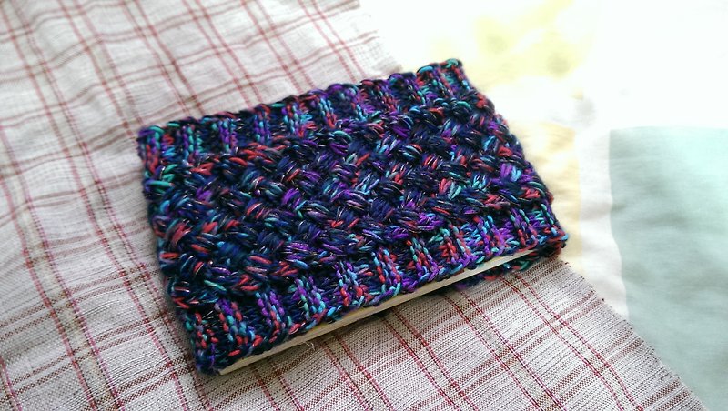 Lan hand-made knitted headband (flower yarn bright blue and purple) - ที่คาดผม - วัสดุอื่นๆ สีม่วง
