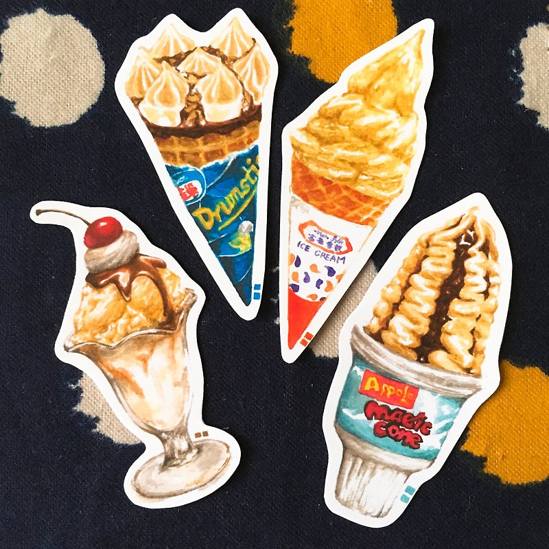 香港アイスクリームステッカー - シール - 紙 多色