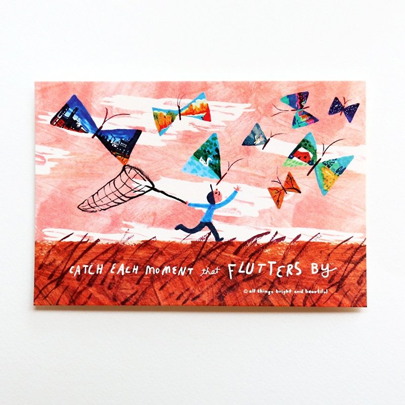 Butterfly Postcard - การ์ด/โปสการ์ด - กระดาษ สึชมพู