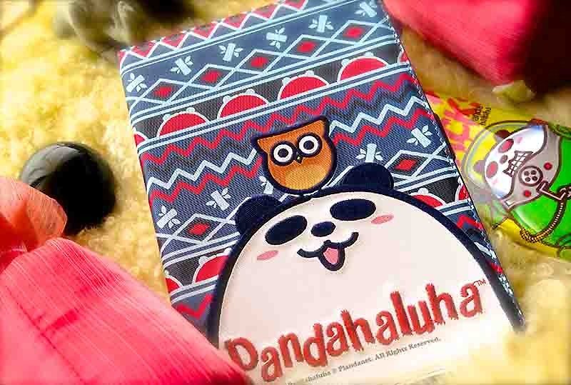 Pandahaluha iPad mini 1/2/3 Book Cover 貓熊刺繡iPad mini皮套 - 平板/電腦保護殼/保護貼 - 聚酯纖維 藍色