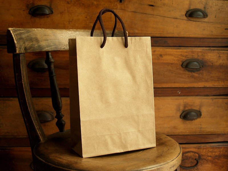 紙袋/包装紙袋/クラフト紙ギフトボックストートバッグ - ギフトボックス - 紙 カーキ