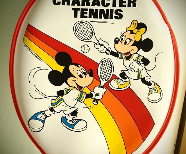 60年代のアンティークテニスラケットミッキーマウスUSA 