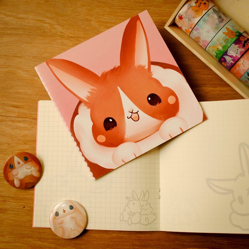 Colorful bunny * Notebook - สมุดบันทึก/สมุดปฏิทิน - กระดาษ 