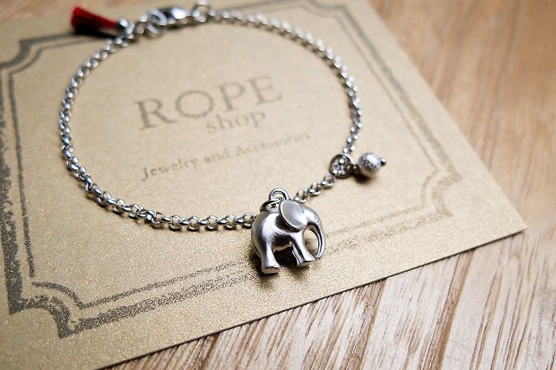 ROPEshop's [Little Jixiang] bracelet. Silver white gold - Bracelets - Other Metals Silver