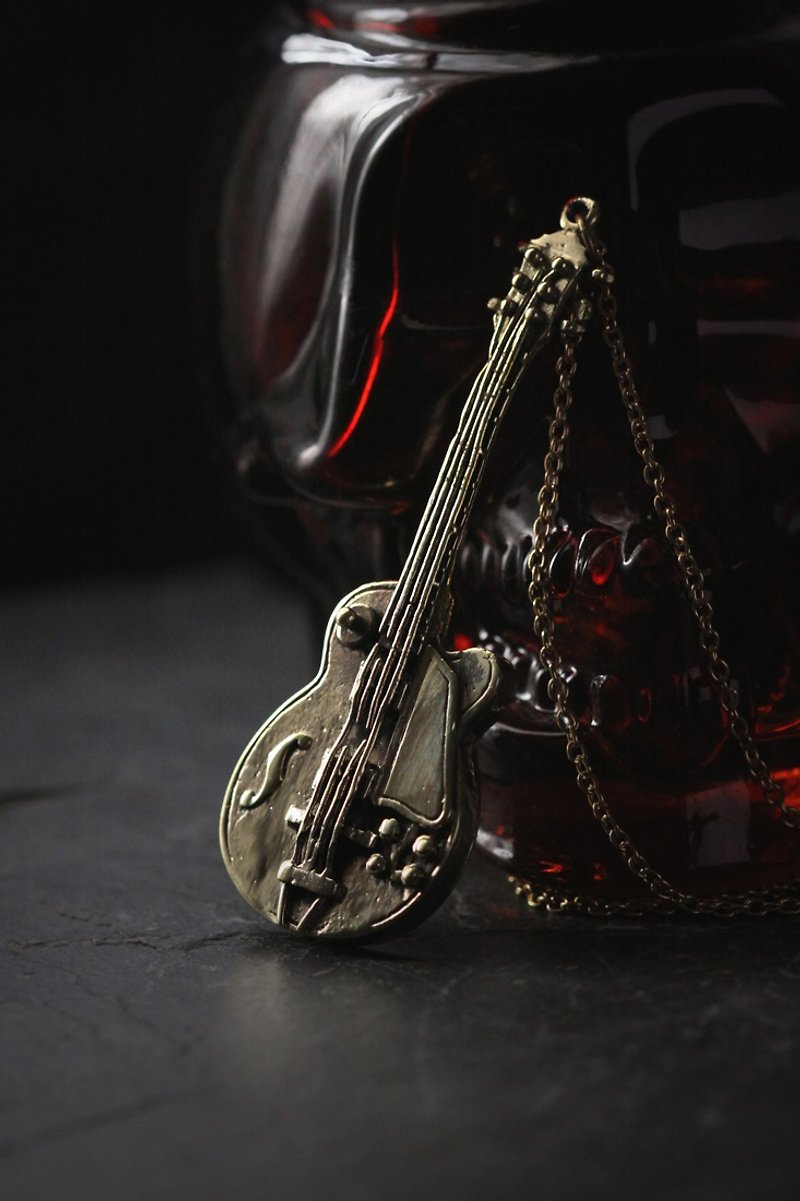 Guitar Charm Necklace by Defy. - Necklaces - Other Metals 