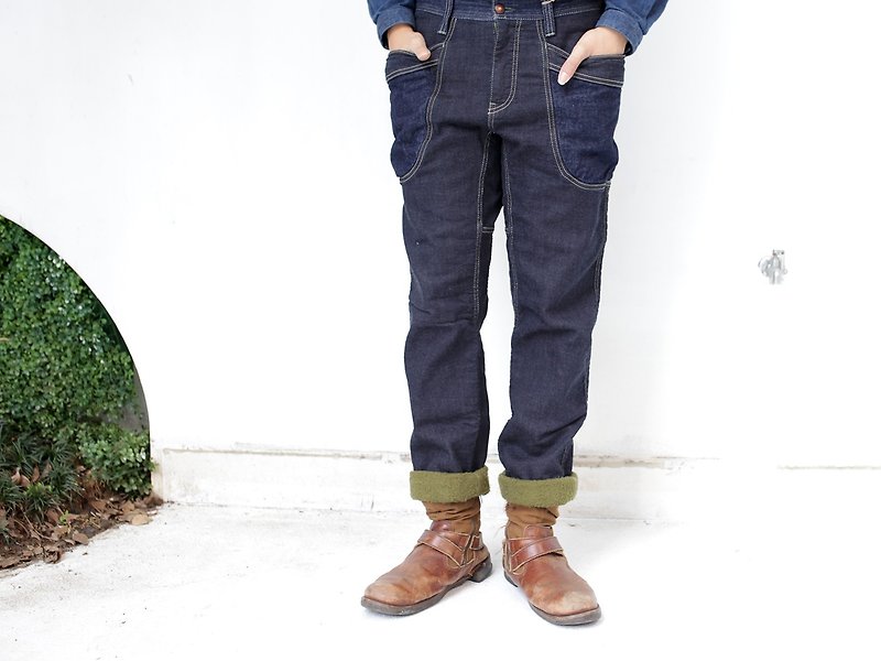 Slim pants Gohemp board merchant / tannins Mauri - Men's Pants - Cotton & Hemp Blue