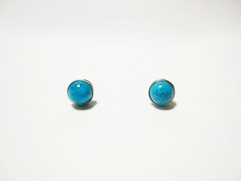 天邊一抹藍＿耳環〔針〕 - 耳環/耳夾 - 塑膠 藍色
